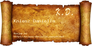 Kniesz Daniella névjegykártya